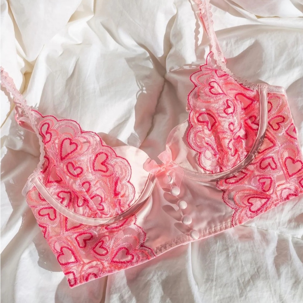 FOR LOVE & LEMONS Retro Heart Bustier